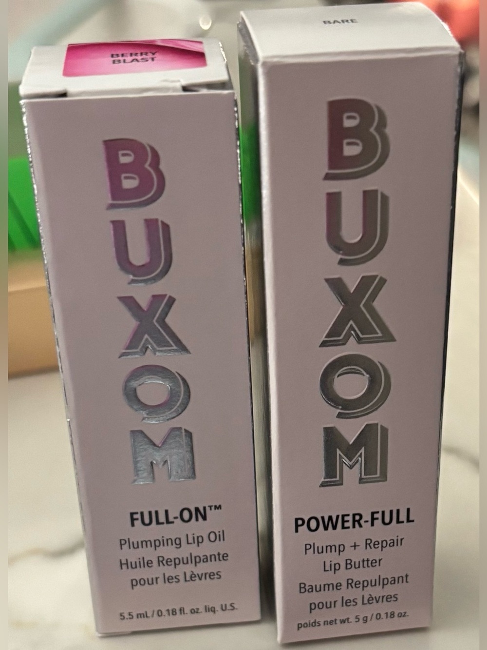 Buxom Full-On Plumping Lip Oil & Plump + Repair Lip Butter Berry Blast & Bare